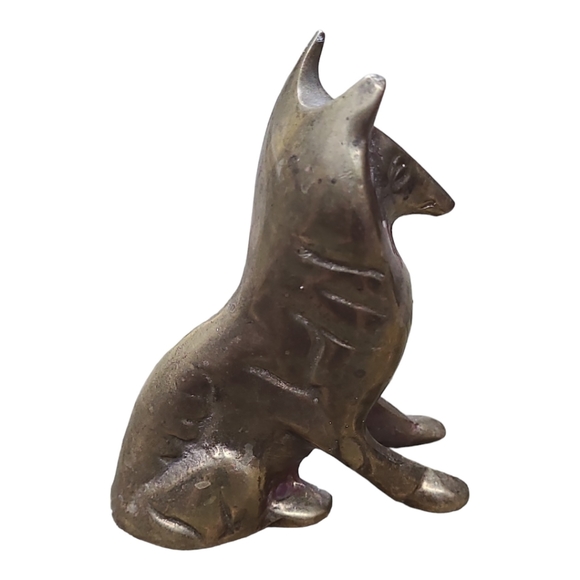 Vintage Solid Brass Collie Dog Figurine - Picture 10 of 12